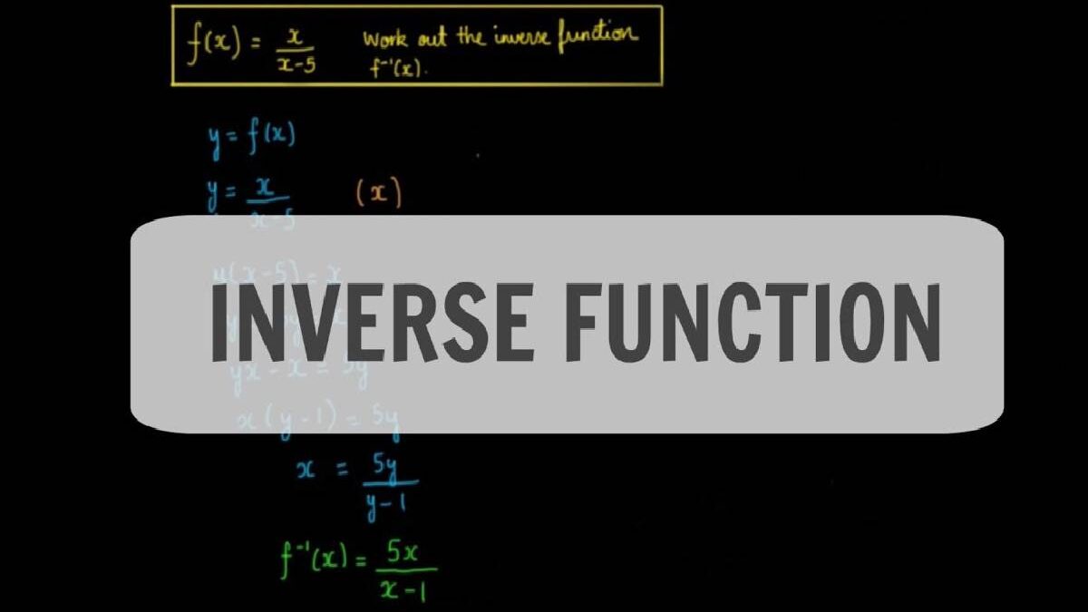 Why Is It Important For Us To Learn Inverse Function